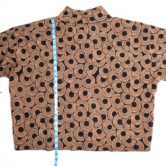Anthropologie The Carys Mock-Neck Sweater by Maeve Black Circle Motif XL - Picture 4 of 9
